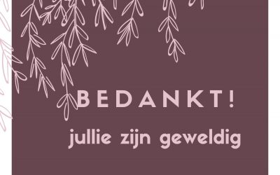 Overweldigd door jullie hulp!
